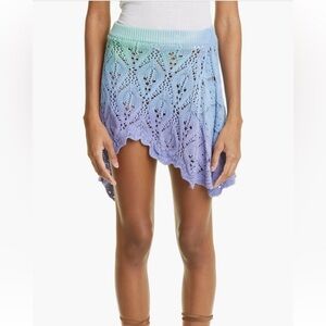 The Attico Pointelle Cotton Miniskirt